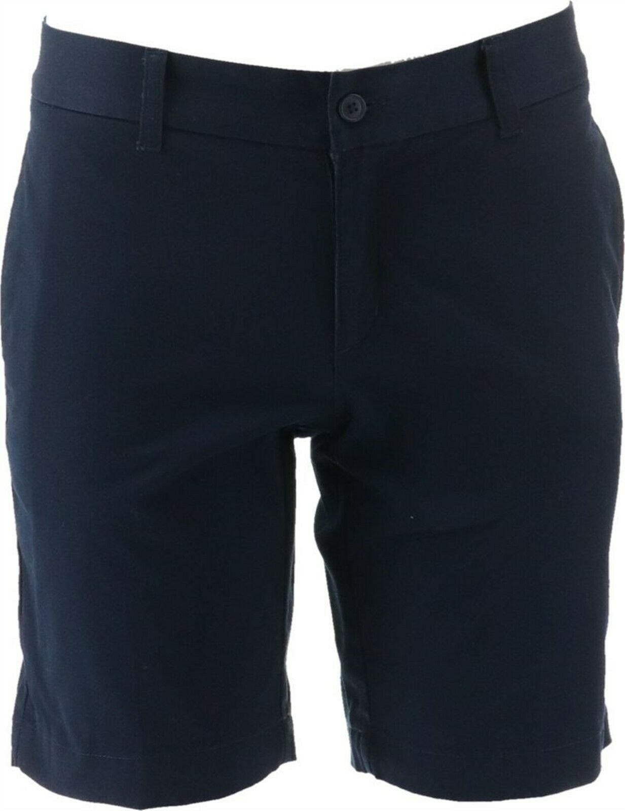 Lands' End Junior's Plain Front Blend Chino Shorts Classic Navy 13 NEW 403783