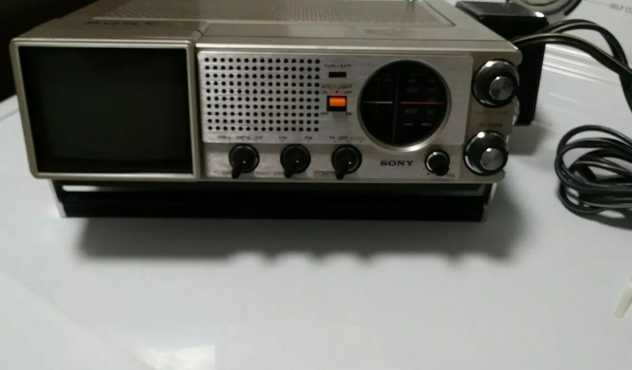 Sony TV-411 Portable TV-FM/AM Receiver w/ Power Supply - $45.82