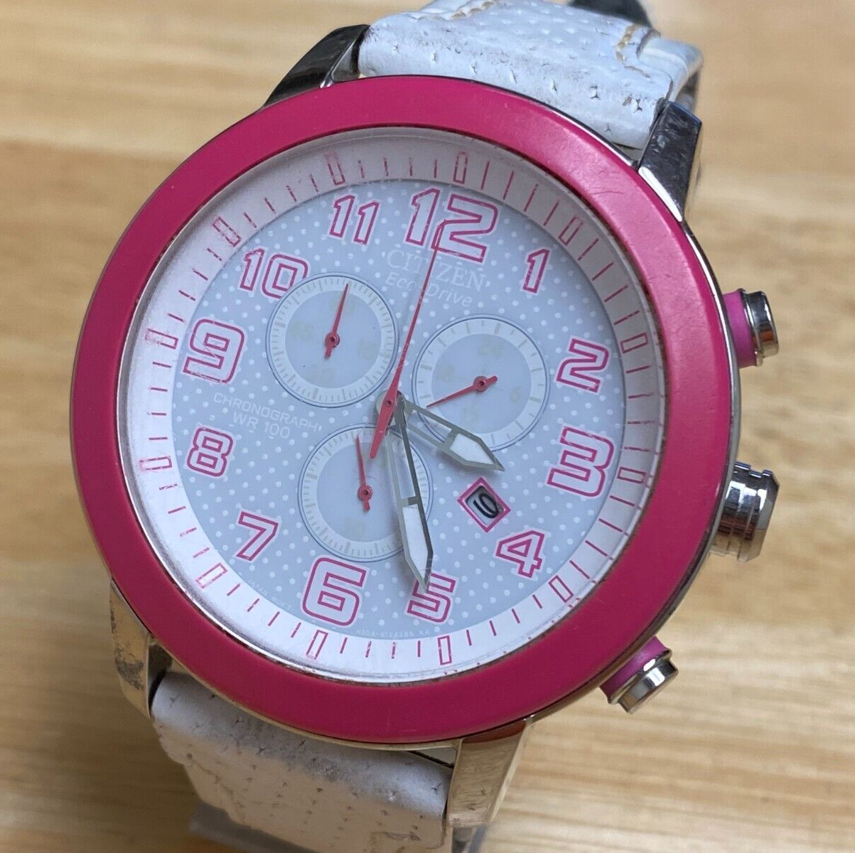 Citizen EcoDrive H504 Mens 100m Analog Quartz Chrono WatchUntested