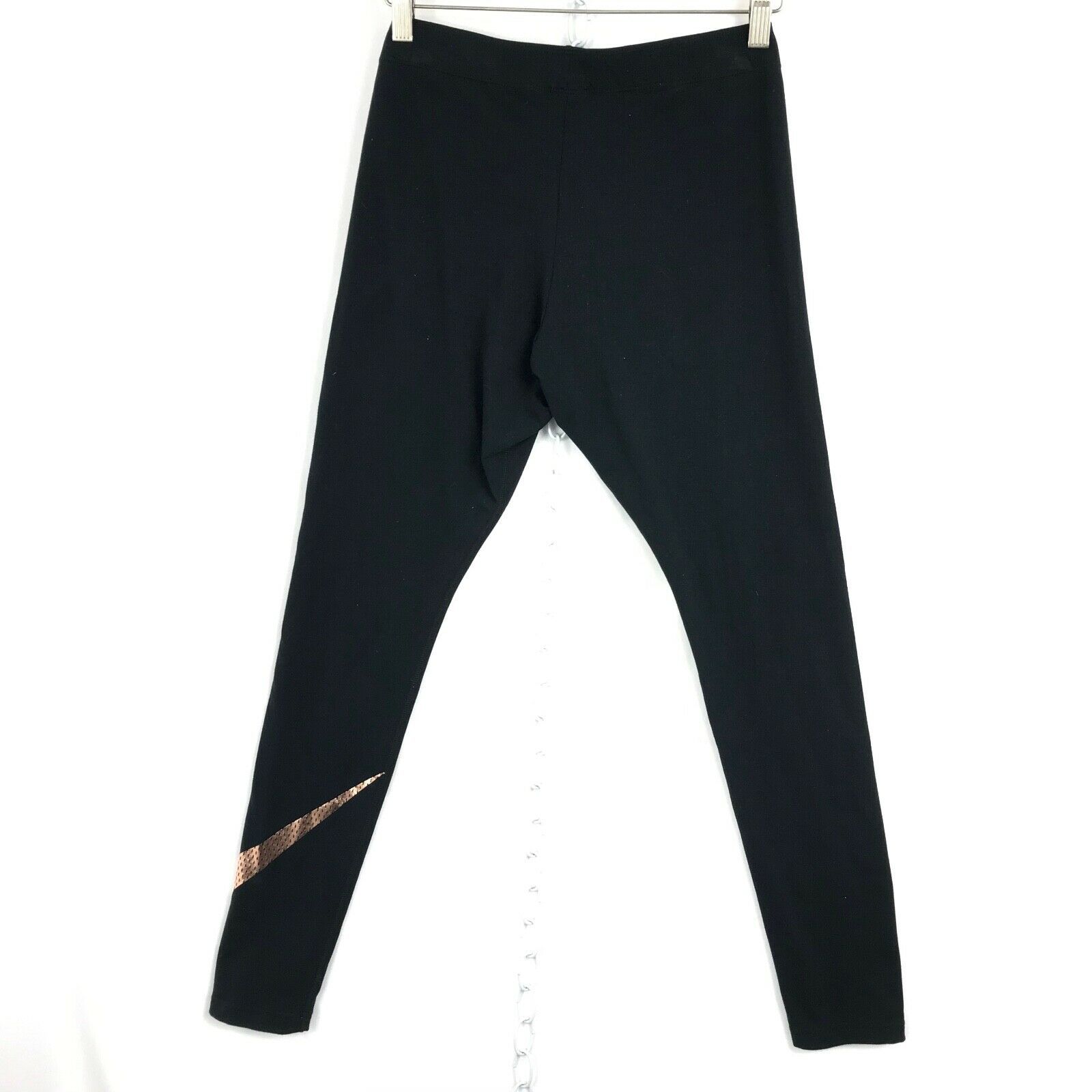 women's black and gold nike leggings