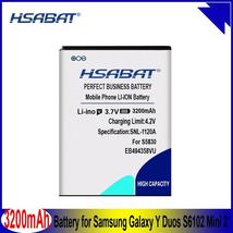 HSABAT 3200mAh EB464358VU Battery for Samsung Galaxy Y Duos S6102 Mini 2 Battery - $16.54