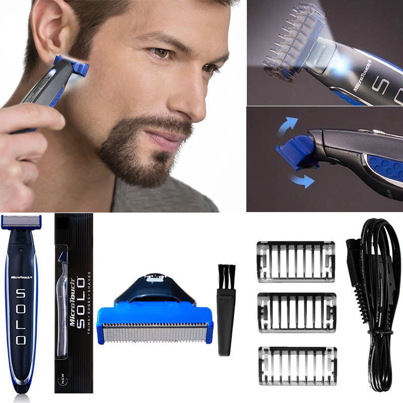 Micro Touch SOLO Rechargeable Trimmer Razor Shaver Edges Men Gift As