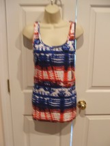Nwt Faded Glory 4TH Of July Patriotic Cotton Tunic Tank Top Large 12-14 - $14.84
