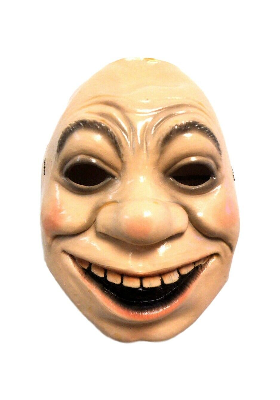 Halloween Creepy Smiling Drunk Man Theater Cosplay Latex Mask - Specialty