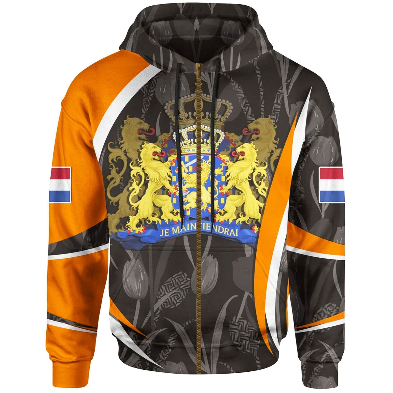 Men's The Netherlands Holland Spirit 3D Zip Hoodie All Over Print