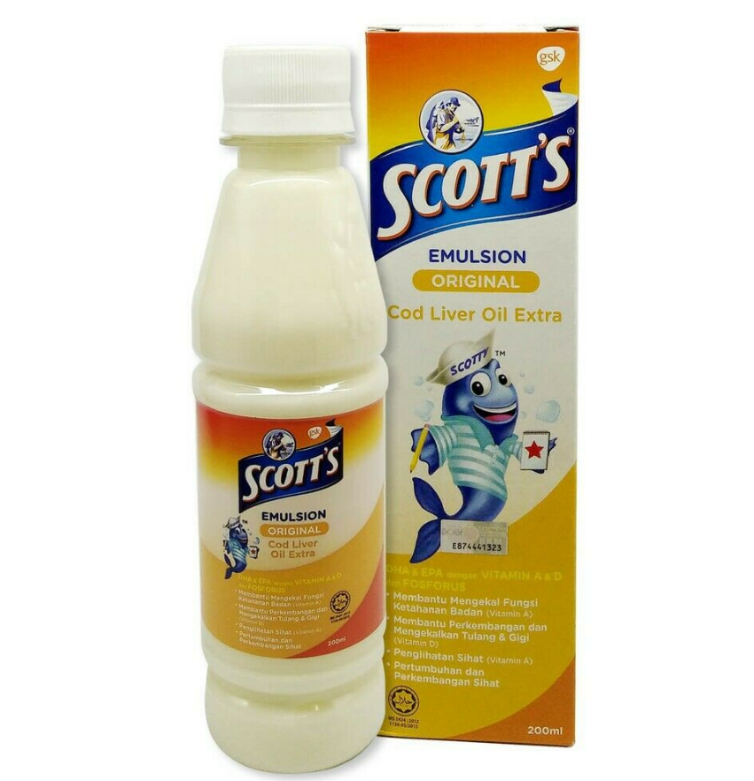 2 Bottles x Scott's Emulsion Cod Liver Oil Original Flavor 400ml FAST SHIPPING