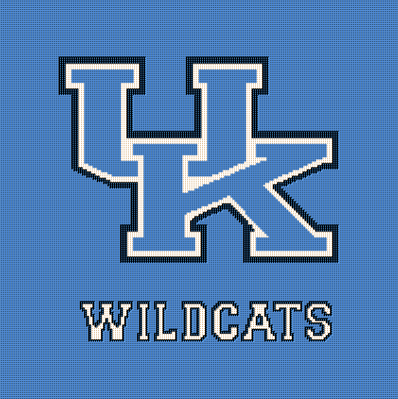 University of Kentucky Crochet Blanket Pattern Afghan Graphghan UK Wildcats Digital Art