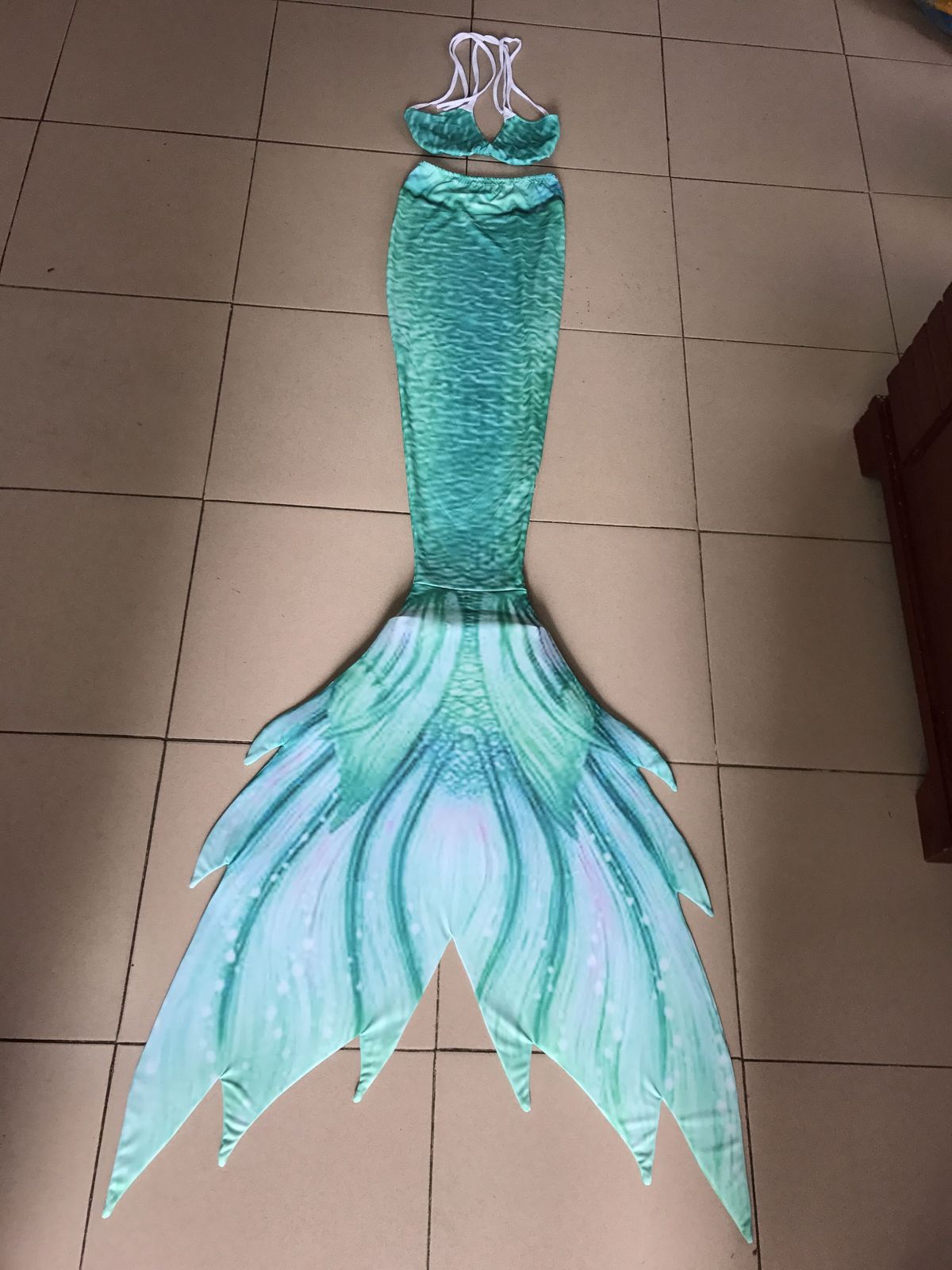 Fairy Aqua Green Adult Mermaid Tail Kids Mermaid Tails With Monofin 