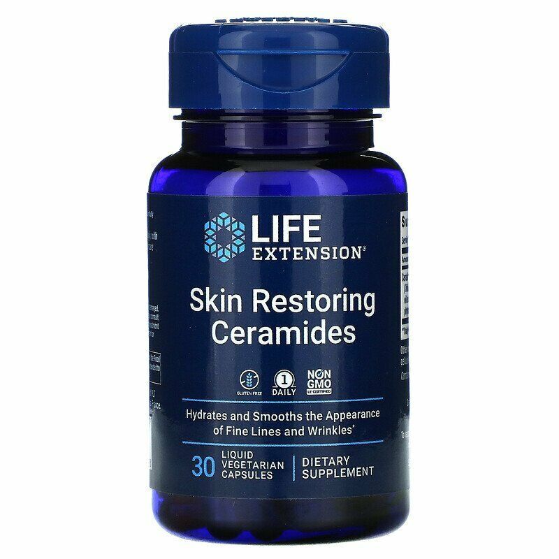 Skin Restoring Ceramides, 30 Veggie Caps Life Extension phytoceramides
