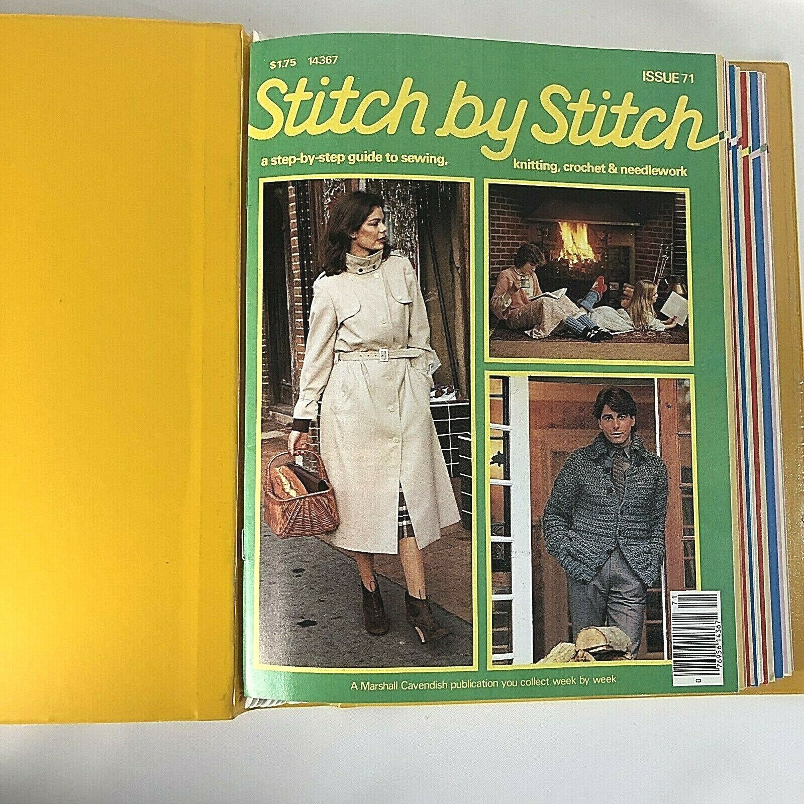 14 VTG 1983 Stitch By Stitch Magazine Back Issues 71-84 Binder Knit Sew