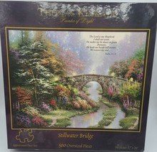 Thomas Kinkade Painter Of Light Stillwater Bridge 500 Piece Puzzle Oversized Pcs - $14.42