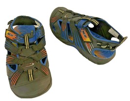 NERF Skirmish Boys Youth 5M Blue Black Orange Trim Sandals with Ammo Holders - $13.59