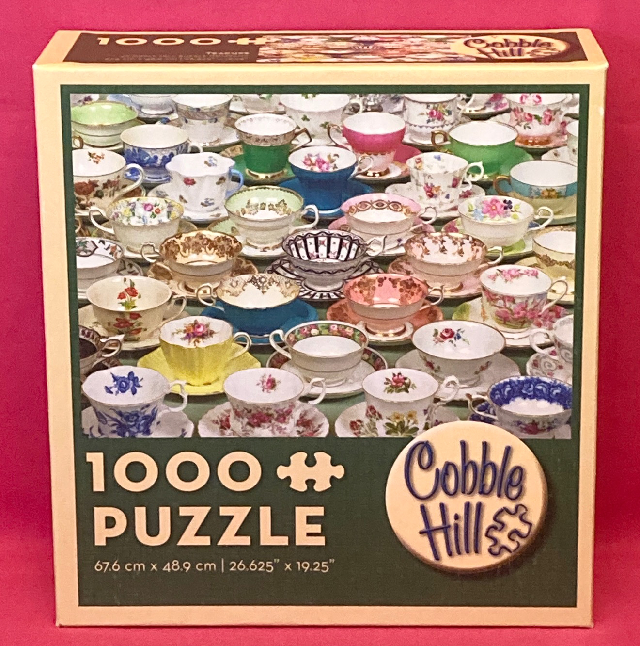 Cobble Hill jigsaw puzzle Teacups 1000 piece tea cups and saucers Jigsaw