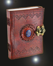 Haunted journal 27X SCHOLAR ENHANCED WISH MAGNIFIER MAGICK LEATHER WITCH... - $35.00