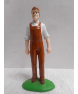 Ertl 1/64 Plastic Farm Country Toy Farmer Brown Hat Brown Overalls Green... - $4.95