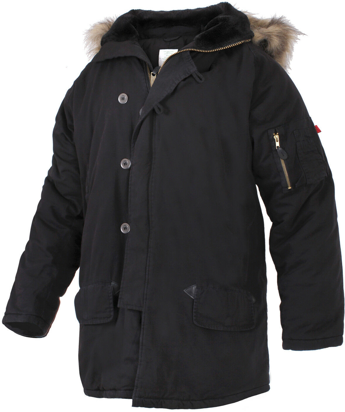 Vintage Military N3B Parka Cold Weather Snorkel Air Force Hooded