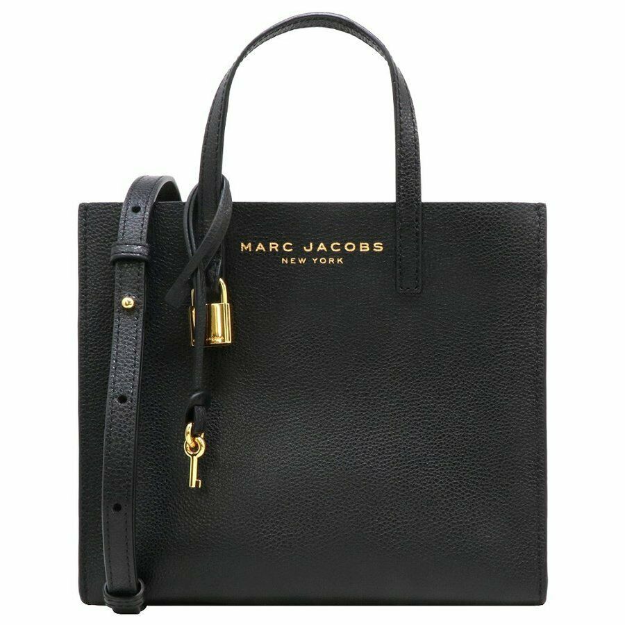 NWT MARC JACOBS Mini Grind Tote Structured Classic Square Black M0015685 FREE SH