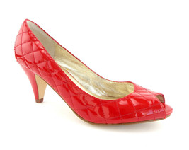 New STEVE MADDEN Size 6 STITCH Red Diamond Open Toe Heels Pumps Shoes - $33.00