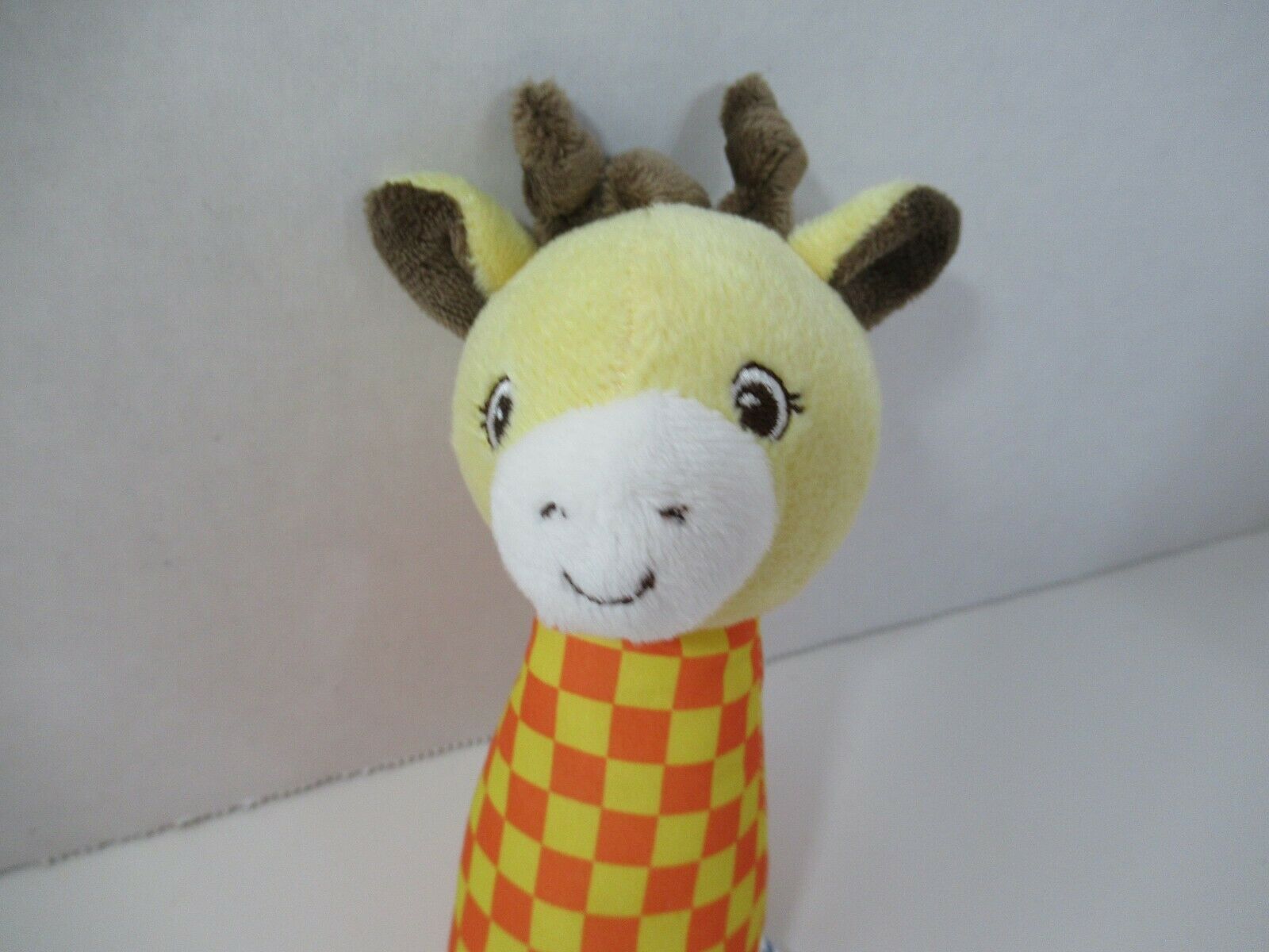 Garanimals Yellow Striped Giraffe Stick Rattle Stuffed Plush Animal Baby Toy 