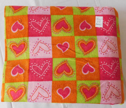 Fabric Cotton Flannel Blocked Hearts Multicolor JoAnn 43 Wide 3 Yards - $14.99