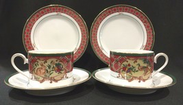 Noritake Royal Hunt Flat Coffee Tea Cups Saucers & Dessert Plates #3930 Set of 2 - $32.99