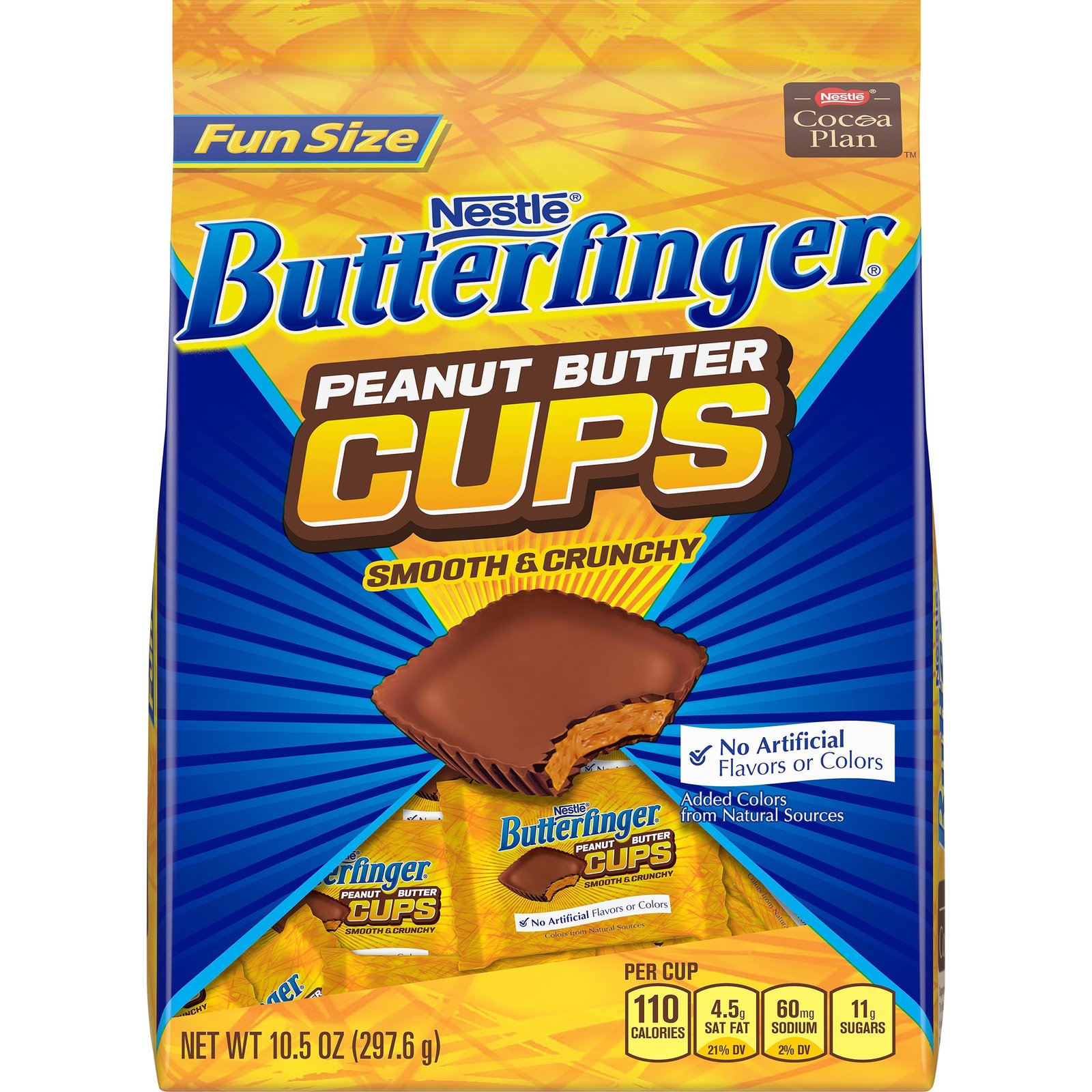 Butterfinger Peanut Butter Cups Fun Size Stand Up Bag, 10.5 oz Air Bags