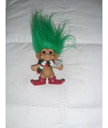 Vintage Merry Little Troll Russ 3&quot; Christmas ELF Troll Santa&#39;s Elf Green... - $12.99