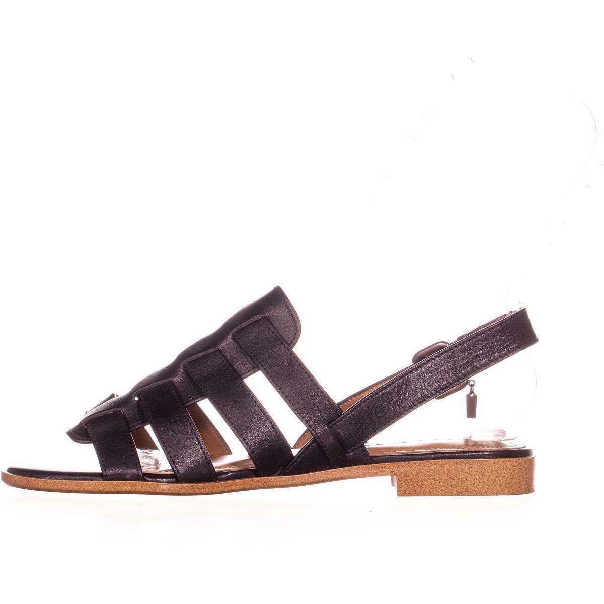 Coach Skyler Flat Gladiator Sandals, Black, 7 US - Sandals & Flip Flops