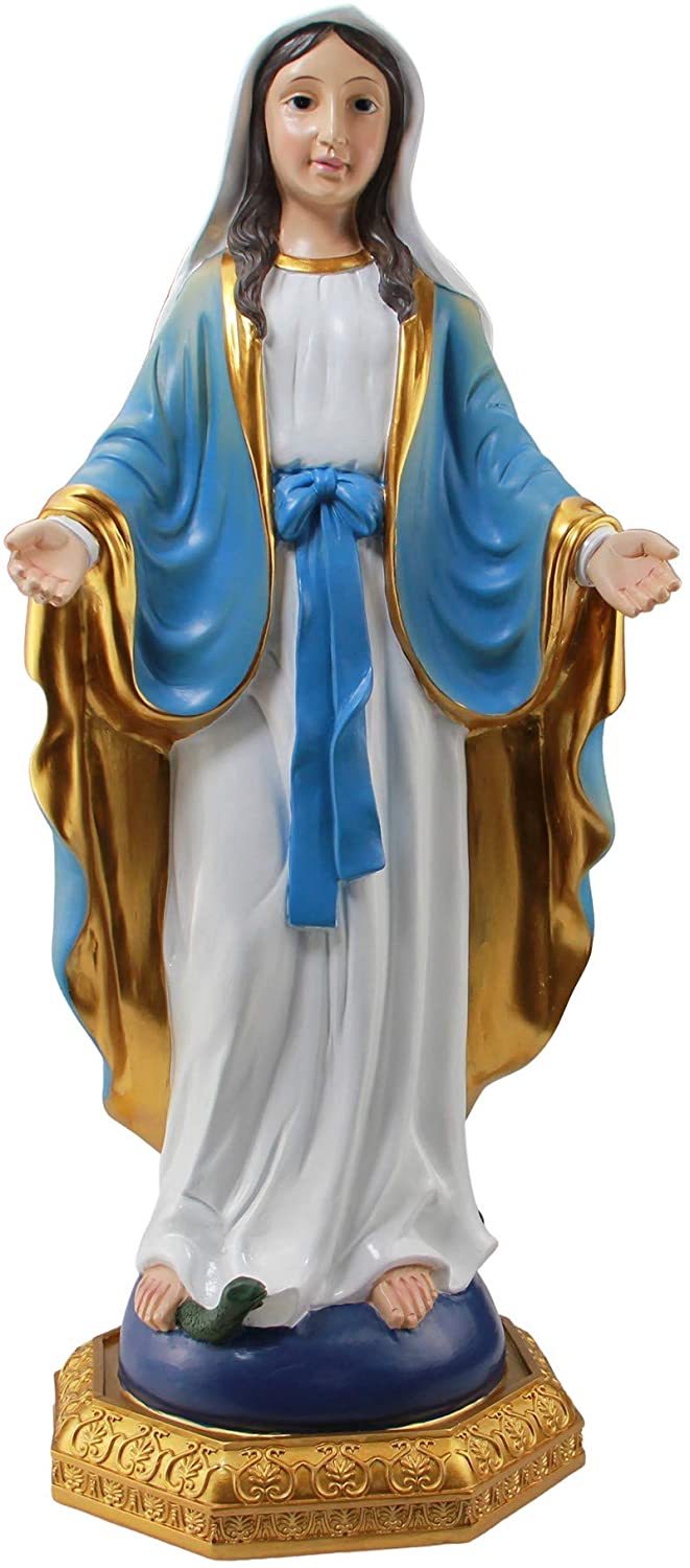 Our Lady Of Grace Blessed Virgin Mother Mary 24 Inch Large Colored