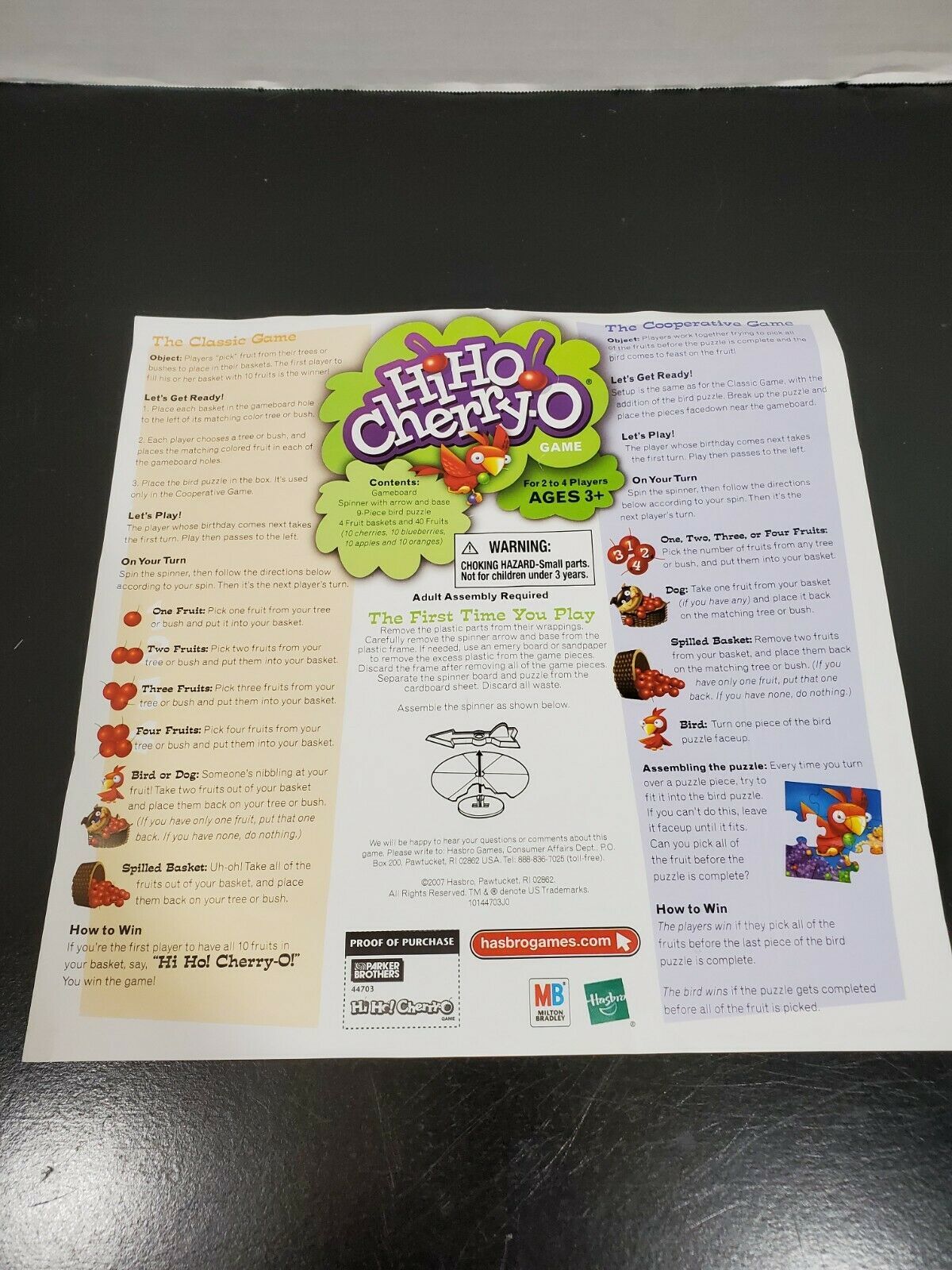 Toys Hobbies Hi Ho Cherry O Board Game Replacement Parts 30 Fruit 