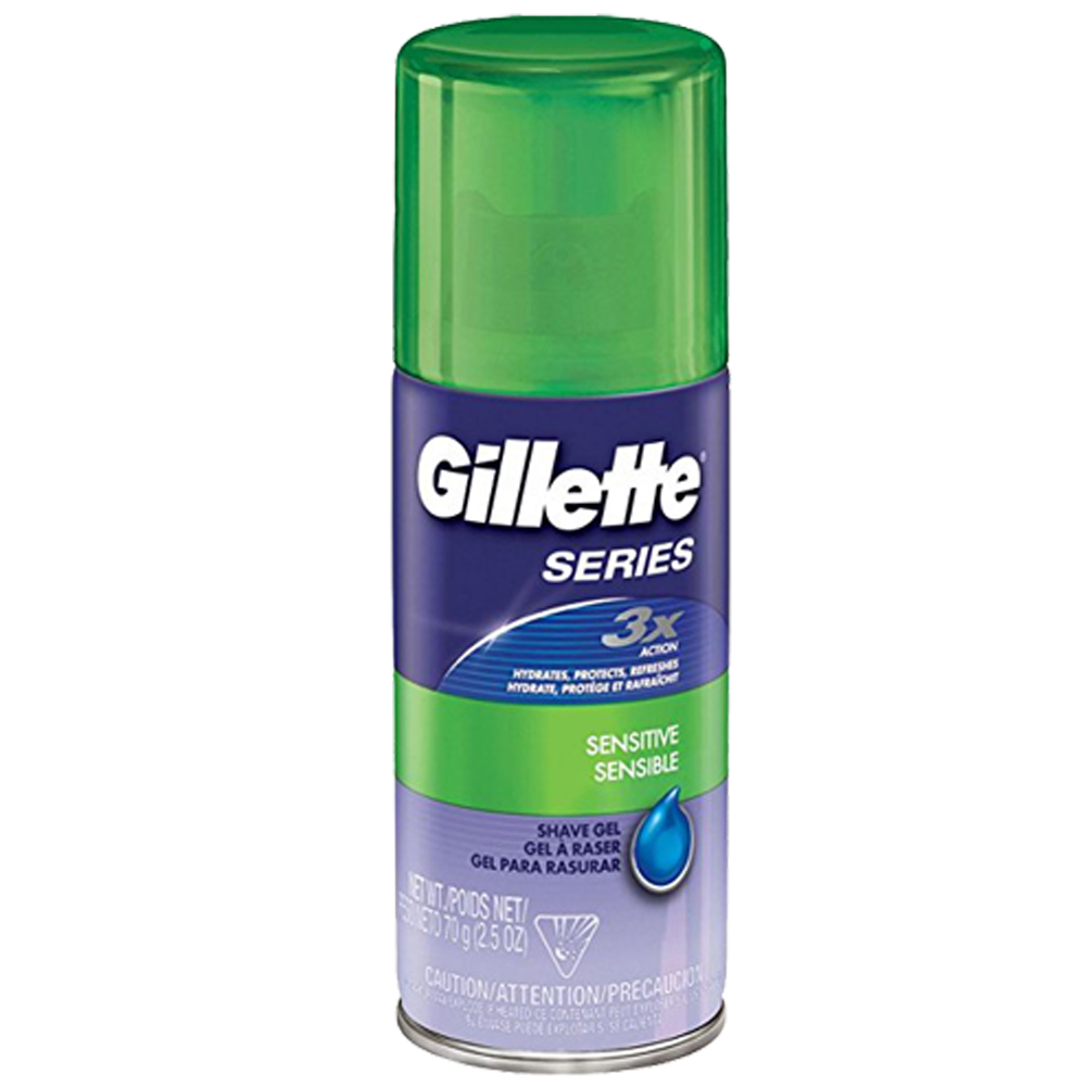NEW Gillette Series Shave Gel for Sensitive Skin 2.50 Ounce