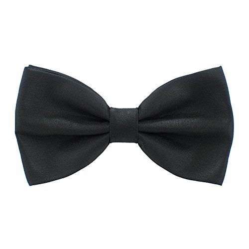 Satin Classic Pre-Tied Bow Tie Formal Solid Tuxedo, by Bow Tie House ...