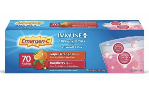 Emergen-C Immune Plus with Vitamin D 1000mg Dietary Supplement, Super Orange 70