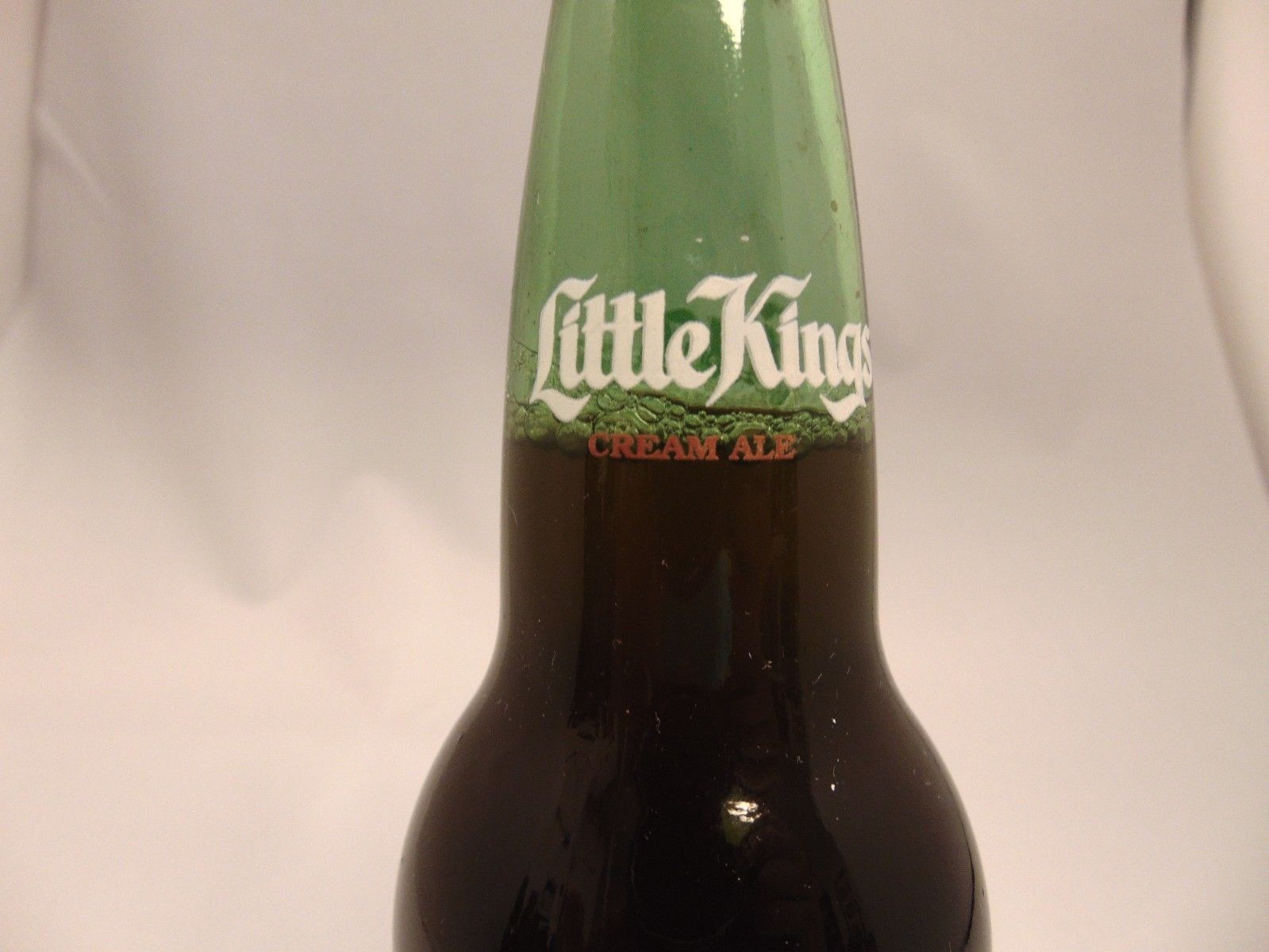 LITTLE KINGS CREAM ALE, Empty Beer Bottle with Cap, 12 OZ, Painted