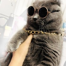 Hot 4 Pcs Pet Dog Cat Cool Costume Fashion Summer Sunglasses Collar Chai... - $9.99+