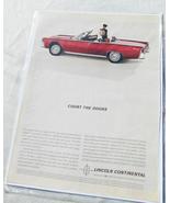 Original Vintage 1962 Ford Lincoln Continental Poster Ad - Automobile Ad - $19.99