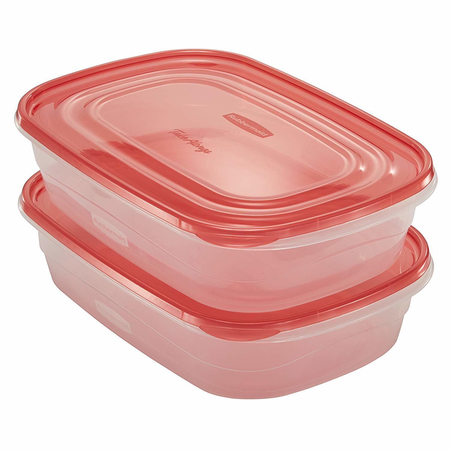 Rubbermaid TakeAlongs Large Rectangular Food Storage Containers,1