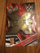 WWE Wrestling NXT Championship Title Gold Easy Clip On Belt Buckle Ships... - $5.92