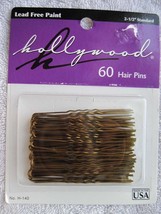 60 Hollywood 2 1/2" Hold It Metal Brown Hair Styling Pins Secure Bronze Blonde - $9.00