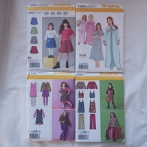 4 Unused Uncut Simplicity Sewing Patterns Girls Size 3 4 5 6 Skirts Slee... - $15.00