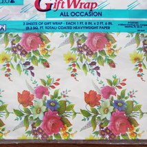 Vintage Gift Wrap, Set of 2, Floral Wrapping Paper, Cleo Gift Wrap, Scrapbooking image 5
