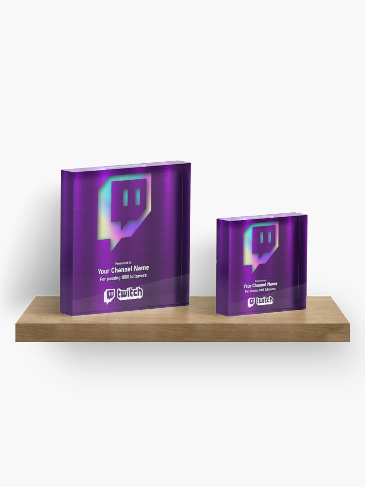 Twitch awards Streamer Follower, Award Plaque Holographic Custom Desig