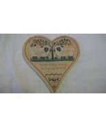 Friendship Starts in Loving Hearts, Heart Shaped with Raised Fabric Details - $14.85