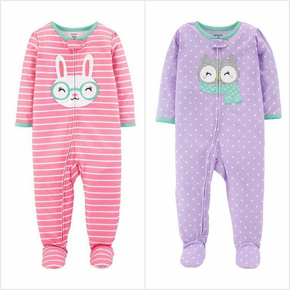 Girls Carter/'s Llama Sleeper One Piece Pajamas NWT