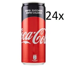 24x Coke Cola Zero Tin Coca without Sugar 330 ML Italian Soft Drink - $31.46