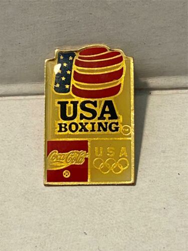 Primary image for Coca Cola USA Olympic Boxing Souvenir Collectable  Pin Hat/ Lapel Barcelona 1992