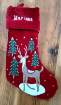Pottery Barn Christmas Stocking Reindeer Monogrammed Marissa Nwt - $18.00