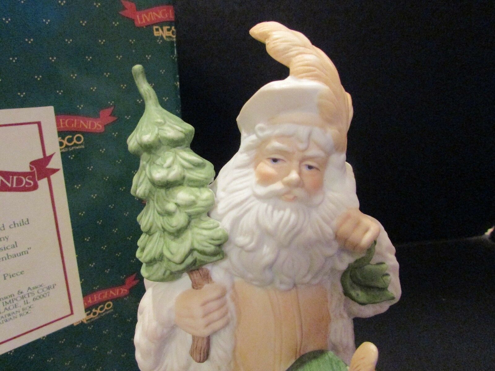 ENESCO #354953 KRISS KRINGLE & CHILD FROM GERMANY MUSICAL O TANNENBAUM ...