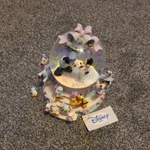 Disney Store Mickey & Minnie Snow Globe Music Box Figure Wedding March Rare Flaw - $125.00