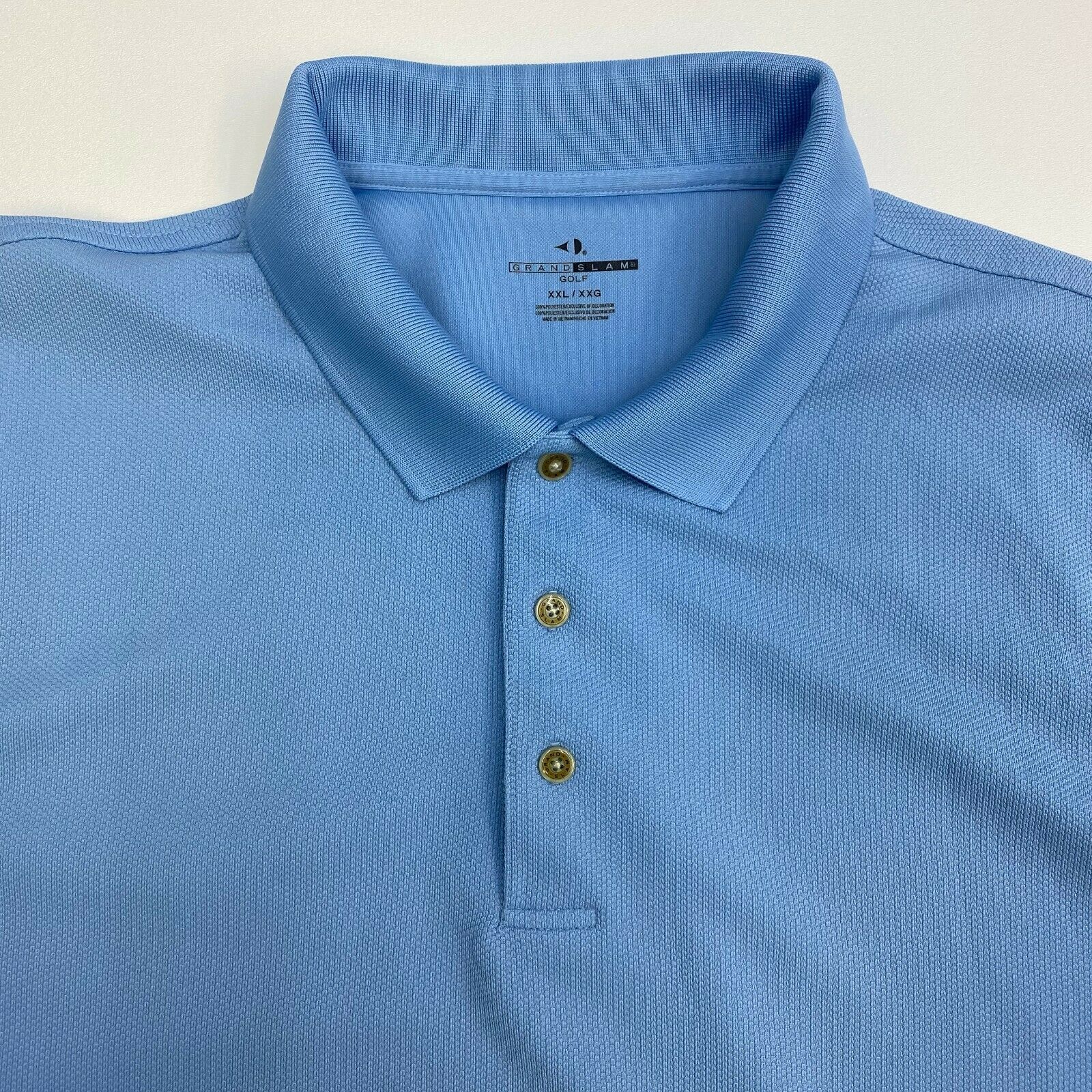 Grand Slam Golf Polo Shirt Mens XXL Blue Short Sleeve Casual Polyester ...